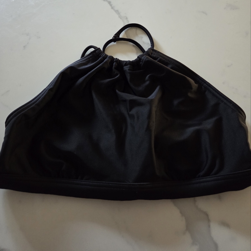 Prana Swim Black Halter Adjustable Top S